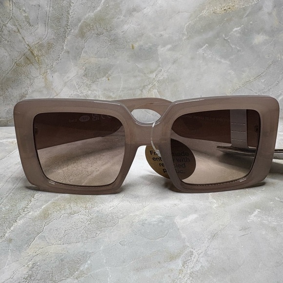🌞Sunglasses*Ophelia Roe Chic Taupe Statement Sunglasses 400 UV Protection - Picture 12 of 12